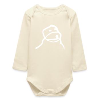 flat eric - design - Body bébé manches longues biologique - écru doux - Devant