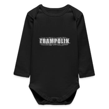 trampoline - Baby Organic Long-Sleeved Bodysuit - black - Front