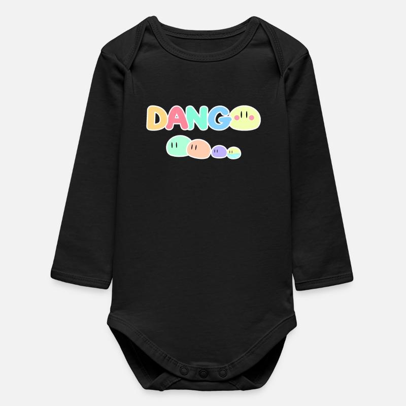 Dango Pastel Pop Illustration - Body bébé manches longues biologique - noir