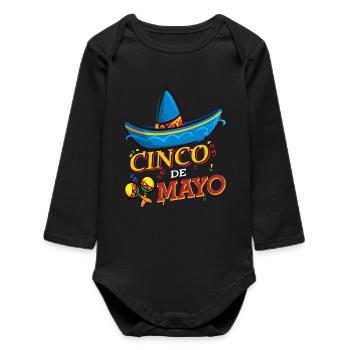 cinco de mayo - 5 de mayo - Body bébé manches longues biologique - noir - Devant