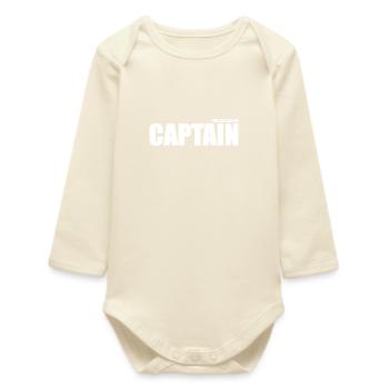 Captain Large Police Contrast Design - Body bébé manches longues biologique - écru doux - Devant