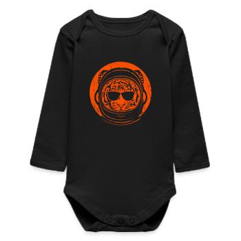 Tigre astronaute - Body bébé manches longues biologique - noir - Devant