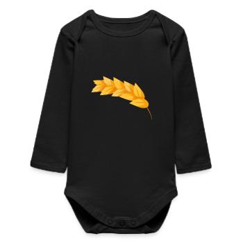 maiskorn corny maisfeld - Baby Organic Langarmbody - Schwarz - Vorne