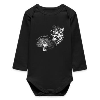 amoureux de la nature - résonance - blanc - Body bébé manches longues biologique - noir - Devant