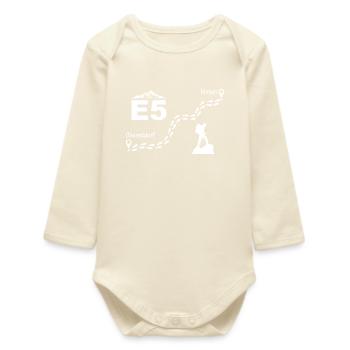E5 Traversée des Alpes - Body bébé manches longues biologique - écru doux - Devant