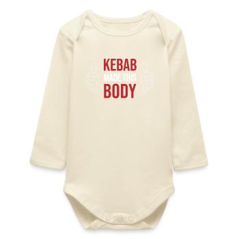 Kebab Made This Body - Baby Organic Long-Sleeved Bodysuit - soft Ecru - Front
