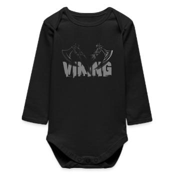 viking axt ax symbol vikings wikinger - Baby Organic Langarmbody - Schwarz - Vorne