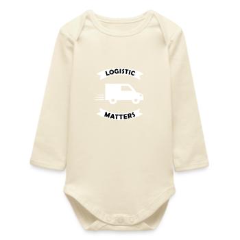 Logistics and transportation - Baby Organic Long-Sleeved Bodysuit - soft Ecru - Front