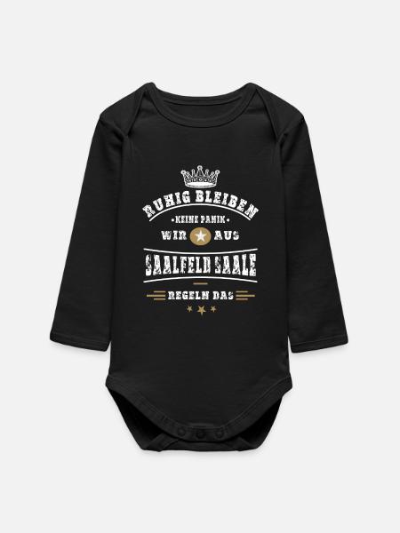 Saalfeld, Thüringen - Baby Organic Langarmbody - Schwarz