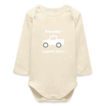 Logistics and transport - Baby Organic Long-Sleeved Bodysuit - soft Ecru - Front