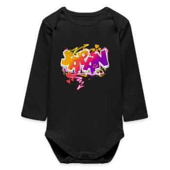 Japan - Baby Organic Langarmbody - Schwarz - Vorne