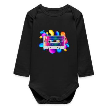 Cassette - Body bébé manches longues biologique - noir - Devant