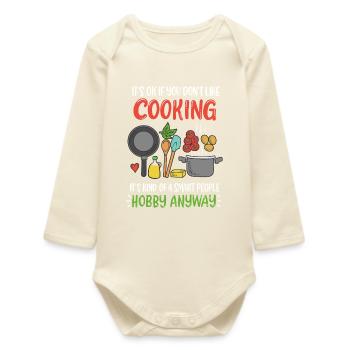Cooking Cook Cook - Baby Organic Long-Sleeved Bodysuit - soft Ecru - Front
