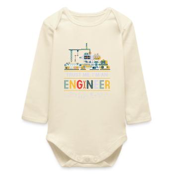 engineer - Baby Organic Long-Sleeved Bodysuit - soft Ecru - Front