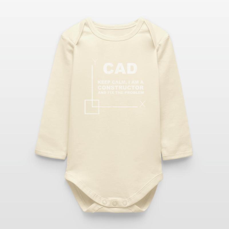 CAD Keep Calm Constructor Engineering Baby Organic Langarmbody