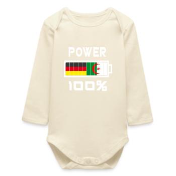 Allemagne et Algérie Puissance 100% - Body bébé manches longues biologique - écru doux - Devant