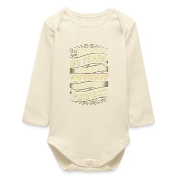 85. Geburtstag - Baby Organic Langarmbody - Natur - Vorne
