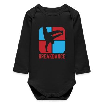 Breakdance B-Boy Streetdance Design Hip Hop Danse - Body bébé manches longues biologique - noir - Devant