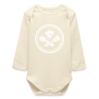Logo simple pour que les chefs conçoivent eux-mêmes - Body bébé manches longues biologique - écru doux - Devant