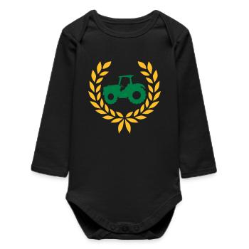 Tracteur Laurel Wreath Farm - Body bébé manches longues biologique - noir - Devant