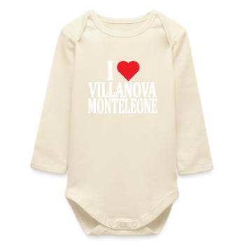 t-shirt Io amo Villanova Monteleone Sardinia - Baby Organic Long-Sleeved Bodysuit - soft Ecru - Front