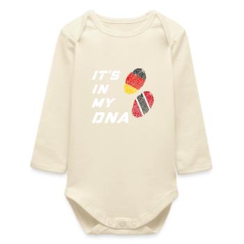 Dans mon ADN Allemagne / Trinité-et-Tobago - Body bébé manches longues biologique - écru doux - Devant