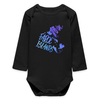 Faroe Islands - Baby Organic Long-Sleeved Bodysuit - black - Front