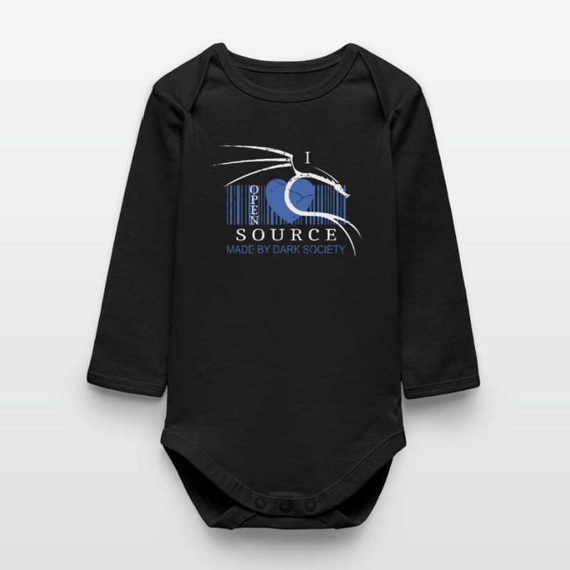 I Love Open Source Software Baby Organic Langarmbody