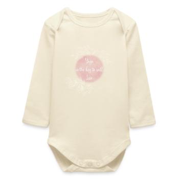 Yoga Keys to a Fulfilled Life - Baby Organic Long-Sleeved Bodysuit - soft Ecru - Front