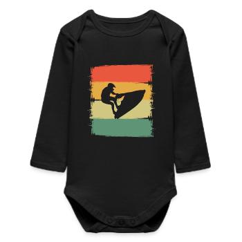 Jet ski - Body bébé manches longues biologique - noir - Devant