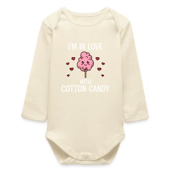 Candy Sugar Statement Sweets Delicious - Baby Organic Long-Sleeved Bodysuit - soft Ecru - Front