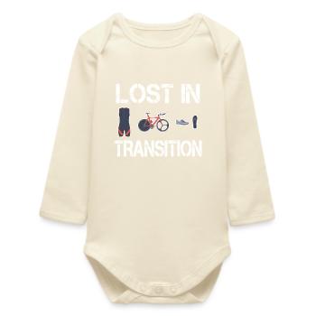 Lost In Transition Triathlete Triathlon - Baby Organic Long-Sleeved Bodysuit - soft Ecru - Front