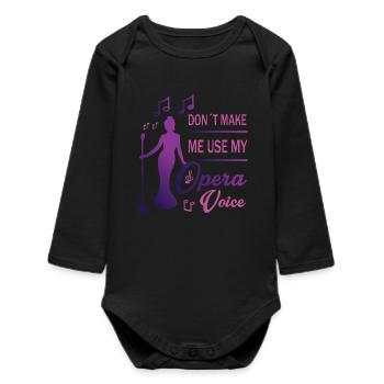 Voix forte - Body bébé manches longues biologique - noir - Devant