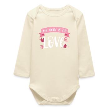 Mon quad est mon amour - Motorsport Gift - Body bébé manches longues biologique - écru doux - Devant