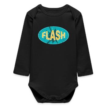 FLASH EMBLEM - Body bébé manches longues biologique - noir - Devant