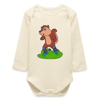 Patins en ligne Squirrel Patins en ligne - Body bébé manches longues biologique - écru doux - Devant