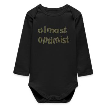 Optimiste 3 - Body bébé manches longues biologique - noir - Devant
