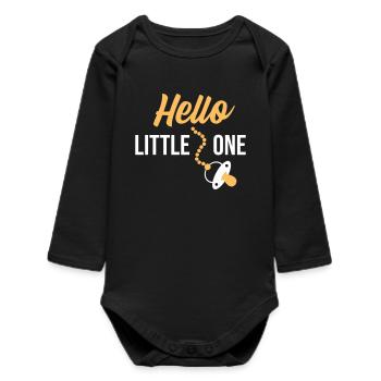 Hello Little One - Baby Organic Langarmbody - Schwarz - Vorne