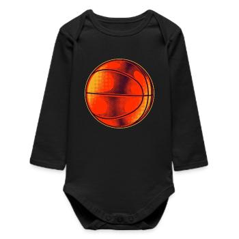 Vintage Basketball - Body bébé manches longues biologique - noir - Devant