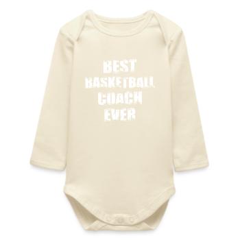 Entraîneur de basketball - Body bébé manches longues biologique - écru doux - Devant