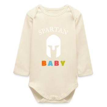 Spartanischer Babykrieger - Baby Organic Langarmbody - Natur - Vorne