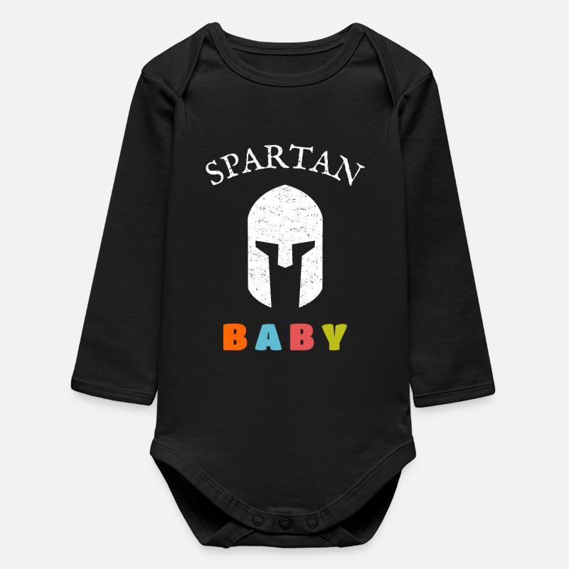 Bébé guerrier spartiate - Body bébé manches longues biologique - noir