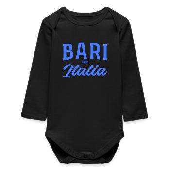 Bari Italia Lettering Blue - Baby Organic Long-Sleeved Bodysuit - black - Front