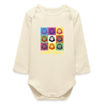 Team Jesus - Baby Organic Long-Sleeved Bodysuit - soft Ecru - Front