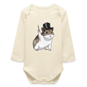 Baguette magique de hamster - Body bébé manches longues biologique - écru doux - Devant