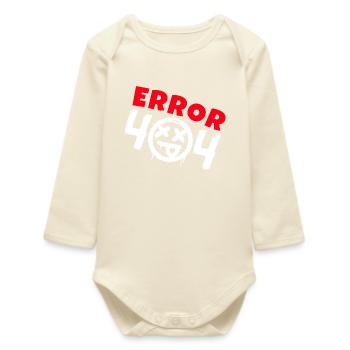 Error 404 Not Found - Baby Organic Long-Sleeved Bodysuit - soft Ecru - Front