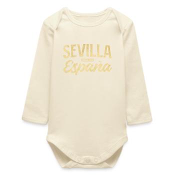 Sevilla España Vintage - Baby Organic Langarmbody - Natur - Vorne