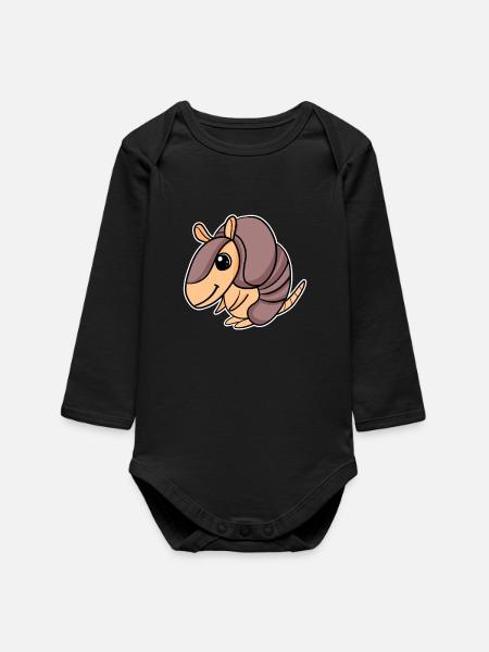 Armadillo's armadillo - Baby Organic Long-Sleeved Bodysuit - black