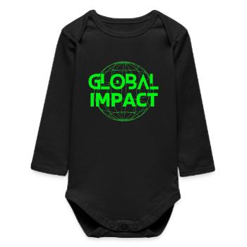 mère nature, planète terre, Global impaci - Body bébé manches longues biologique - noir - Devant