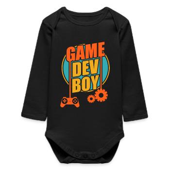 Développeur de jeux Boy - Body bébé manches longues biologique - noir - Devant
